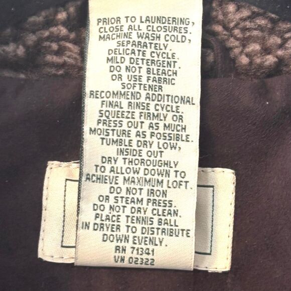 L.L. Bean Long Puffer Goose Down Coat Women’s chocolate Brown Winter L - Picture 12 of 13